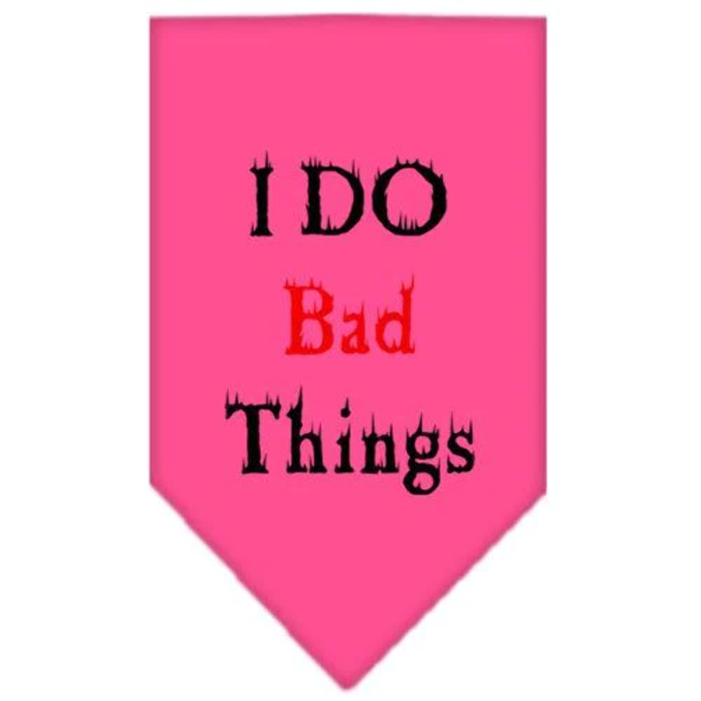 Mirage Pet Products I Do Bad Things Screen Print Bandana for Pets, Small, Cocoa