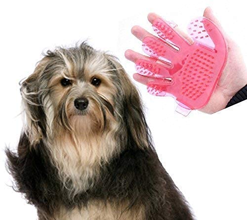Ratehalf Rubber Pet Cleaning Massaging Grooming Glove Brush Safety For Pets From Mites/Lice/Ticks For Dog/Puppy/Kitten/Cat