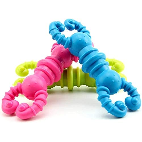 Psk Pet Mart Dog Chew Bone For Teething Toy  Crap Shape Natural Rubber Toy Silicone Puppy Training Interactive Dog Toys
