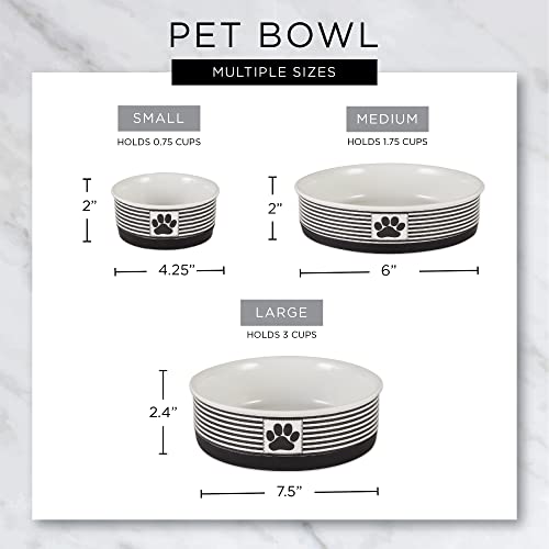Bone Dry Lattice Collection Pet Bowl & Canister, Single Dish, Small 4.25x2, Aqua