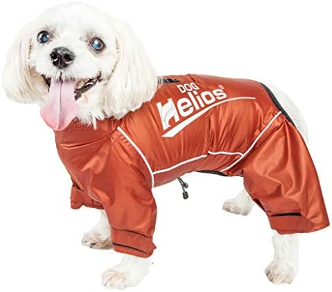 Dog Helios  Hurricanine Waterproof And Reflective Full Body Dog Coat Jacket W/ Heat Reflective Technology, Tangerine   Xlarg