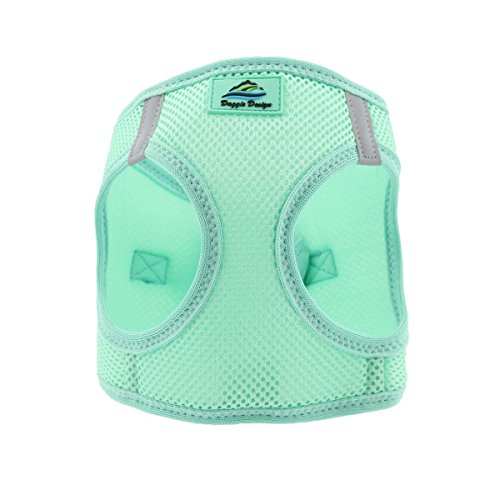 Doggie Design American River Step In Wrap Up Ultra Choke-Free Mesh Dog Harness With Safe Night Walking Reflective Strips (Soft Mesh Polyester, Machine Wash And Line Dry) (S, Teal)