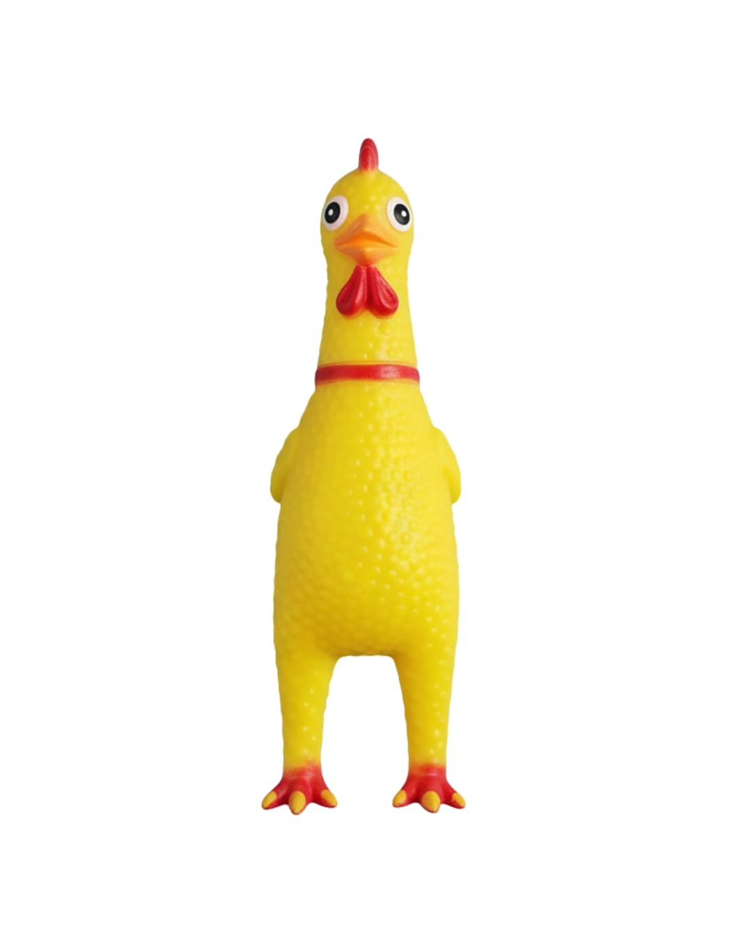 Barkz & Mewz Squeaky Rubber Chicken Dog Toy | Funny Sound Chew Toy For Dogs | Durable Interactive Pet Toy For Small, Medium & La