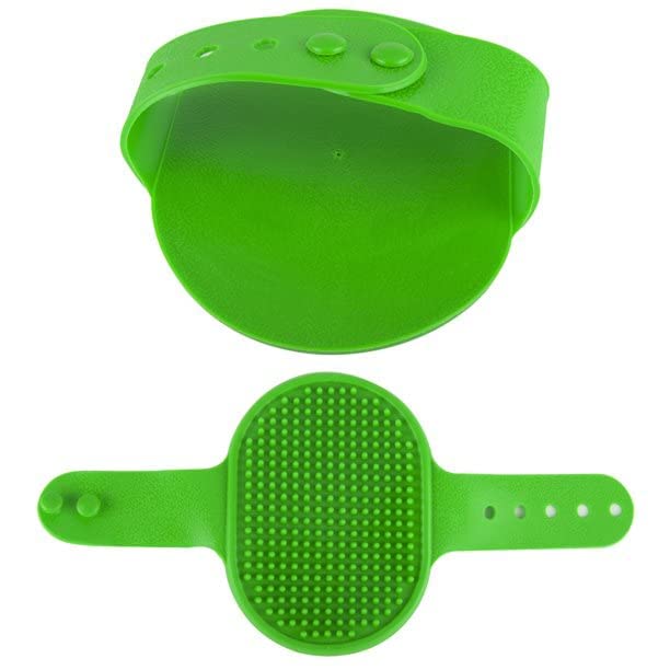 Ag ECom Bath & Deshedding Hand Brush For Dogs & Cats I Massage Rubber Bristles Comb For Pets I Pet Shampoo Washing,Soothing Mas