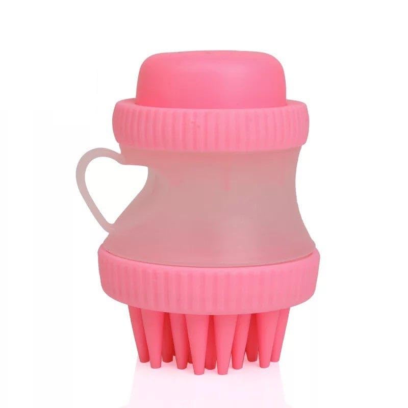 The Dds Store Pet Dog Grooming Brush Bath Brush Soft Rubber Silicone Pet Scrubber Shampoo Dispenser Pet Massage Comb Pet Bathing