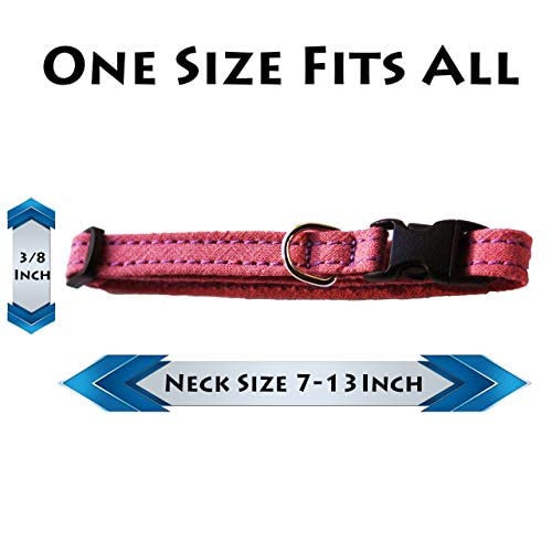 Hemp Toy Dog Collar - Rose