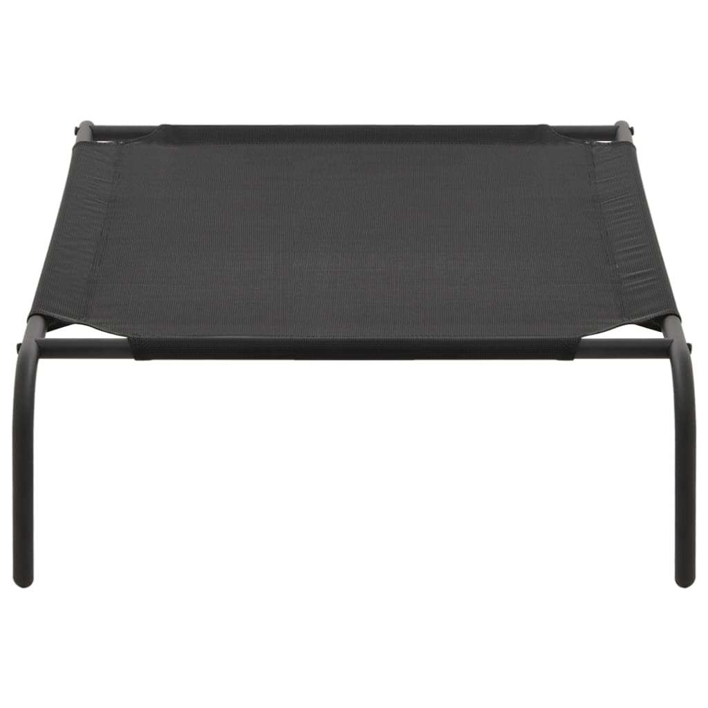 vidaXL Elevated Dog Bed Black L Textilene