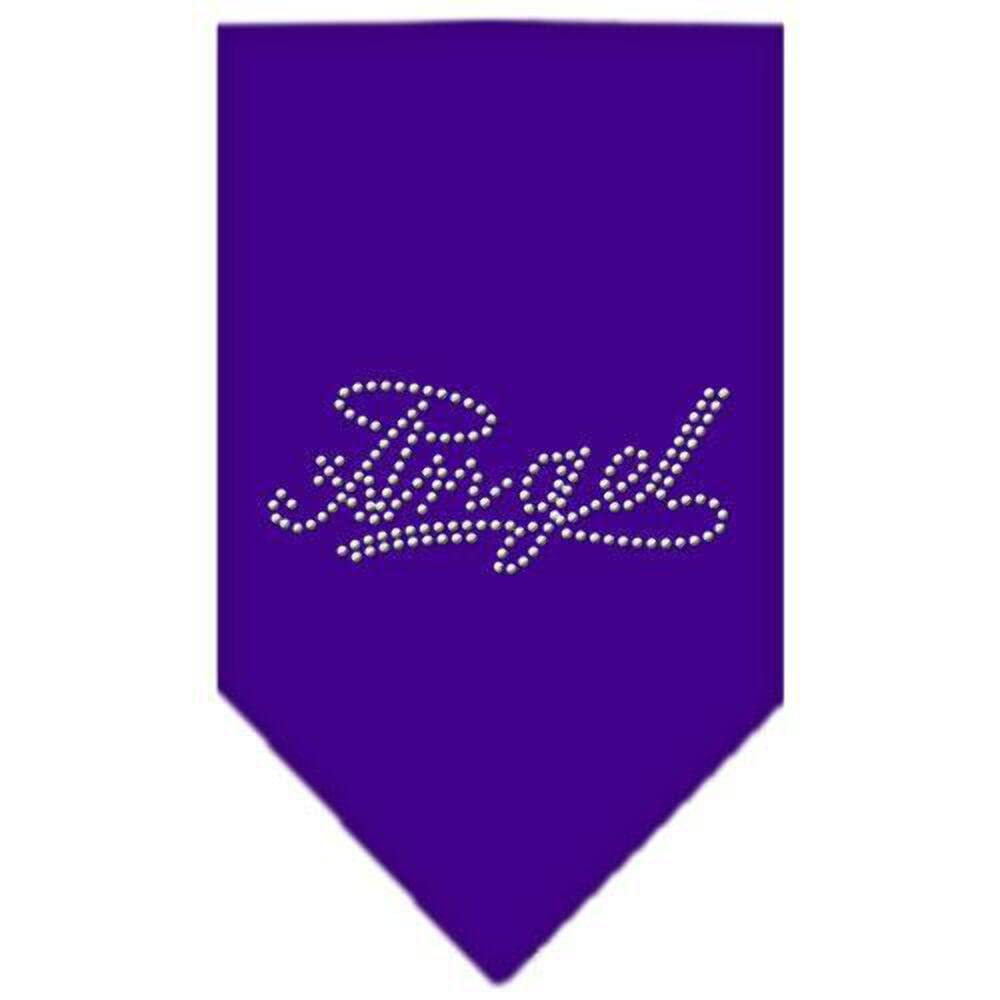 Mirage Pet Products Angel Rhinestone Bandana, Large, Purple