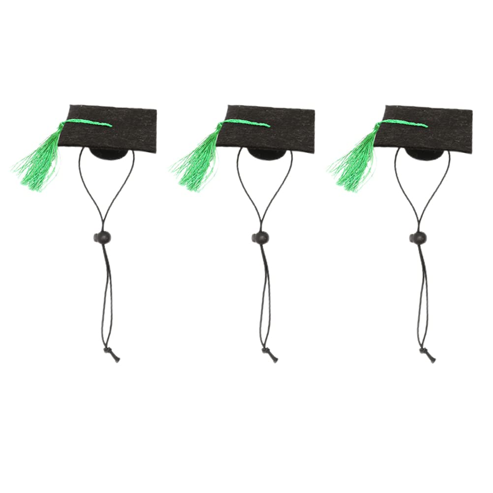 Luozzy Dog Graduation Cap Pet Graduation Caps Small Cat Puppy Graduation Hats With Green Tassel For Pet Graduation Birthday Part