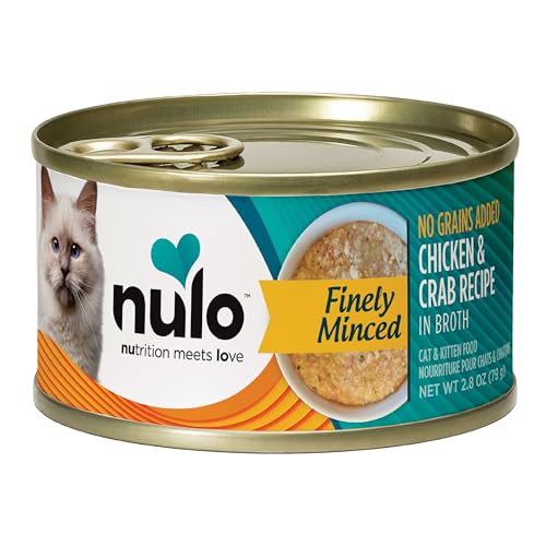 Nulo Finely Minced Chicken & Crab Flavor Wet Canned Cat Food, 2.8 Ounce (Pack of 12)