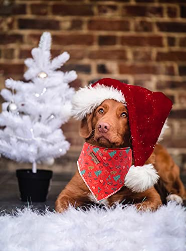 Elegant Little Tail Dog Bandanas - 1Pack Washable Christmas Kerchief & Scarf Size - Adjustable Dog Scarf For Small & Medium Fema