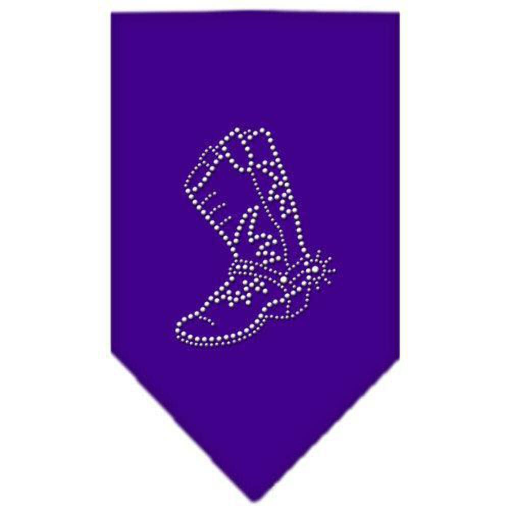 Mirage Pet Products Boot Rhinestone Bandana, Large, Purple