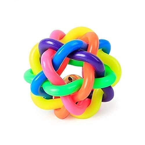 Psk Pet Mart Ring Bell Ball Toy, For Cats & Dogs  Small (Pack Of 4)