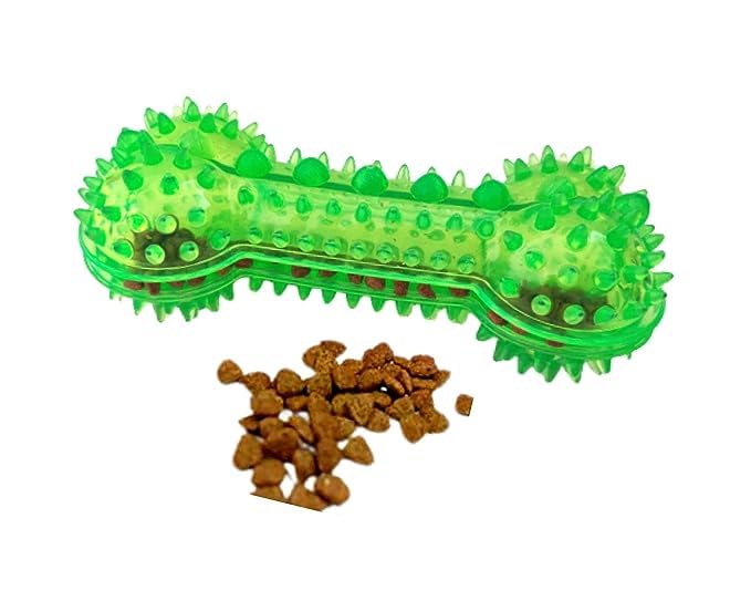 Rvpaws Durable And NonToxic Natural Rubber Spike Bone Treat Dispenser Toy Ideal For Teeth Cleaning And Chewing Aggressive Chewe