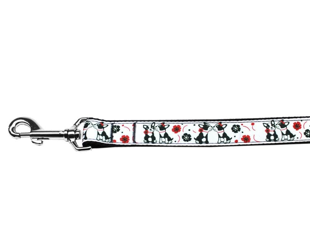 Pet Dog & Cat Nylon Collar or Leash, "French Love" 5/8" w x 4 ft. leash