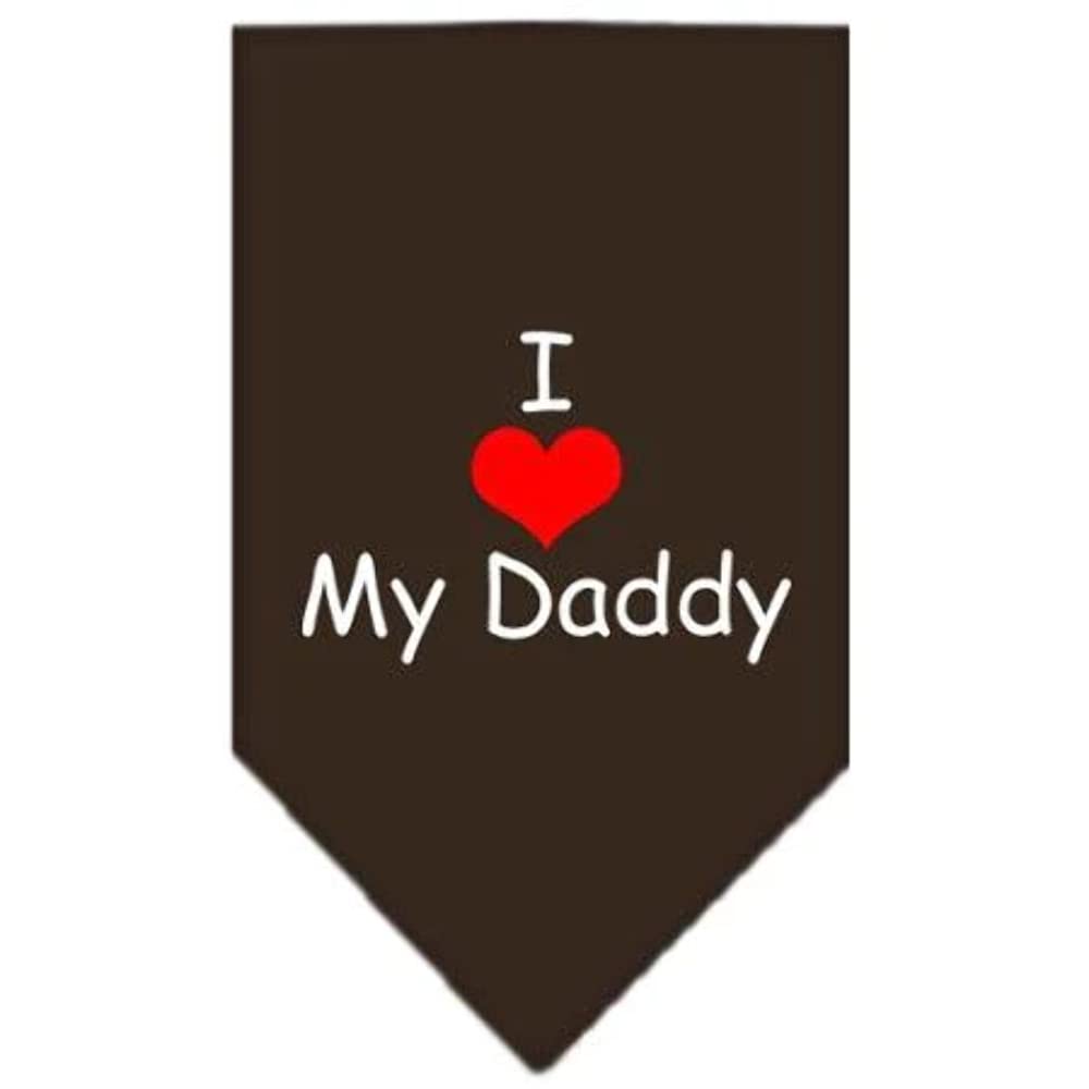 Mirage Pet Products I Heart My Daddy Screen Print Bandana for Pets, Large, Lime Green