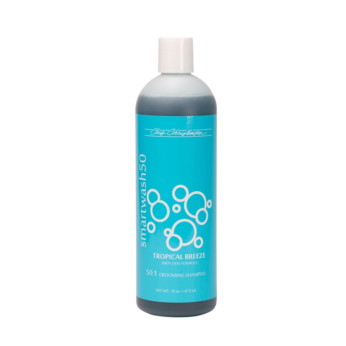 Chris Christensen Smartwash50 Tropical Breeze Ultra Concentrated Dog Shampoo, Makes Up To 50 Bottles, Groom Like A Professional, Delightfully Fragranced, Suitable For All Coats, Made In Usa, 16 Oz