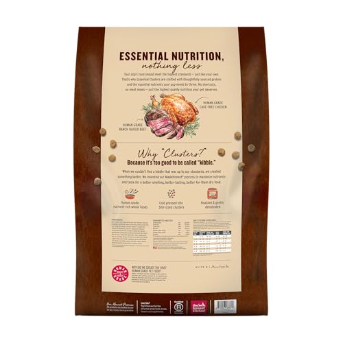 The Honest Kitchen Human Grade Essential Clusters Dry Dog Food, Whole Grain Beef & Chicken 20 lb Bag
