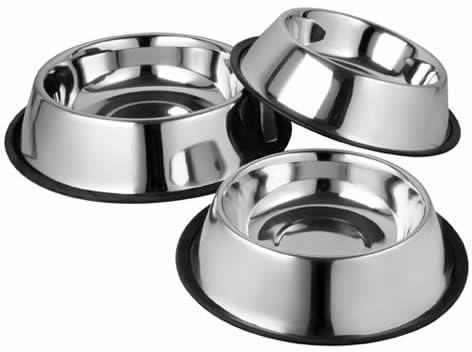 Chullbull Pet Products 200 Ml Set Of 3 Stainless Steel Dog Bowls | Durable Silver Steel Bowl For Dogs And Cats | Ideal For Food 