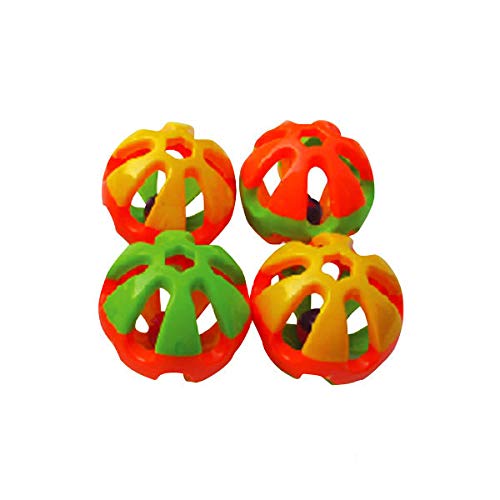 A&E Cage Co. Large Round Rattle Foot Bird Toy [Set Of 3]
