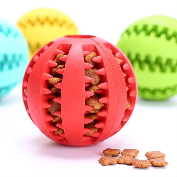 BohoBark Dog Treat Dispenser IQ Ball Large 10cm Treat Dispensing Dog Toy and Ball Waffle & Sushi Interactive Dog Toys, Dog Puzz