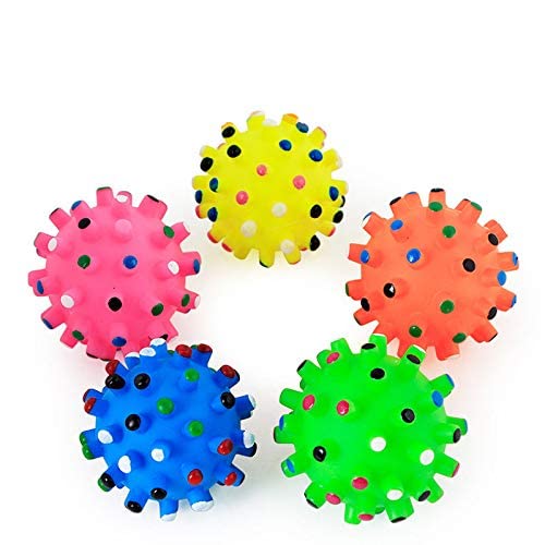 Woofy Rugby Ball Shape Chew Toy For Dogs Cats Kitten, & Puppy Pack Of 2 (Color May Very )