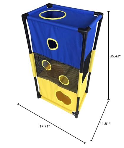Pet Life  Kitty-Square Obstacle Soft Folding Sturdy Play-Active Travel Collapsible Travel Pet Cat House Furniture