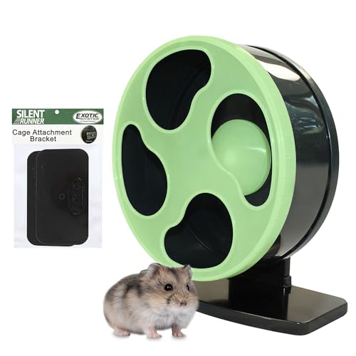 Silent Runner- 9' Regular - Exercise Wheel + Stand + Cage Attachment (Glow In The Dark)