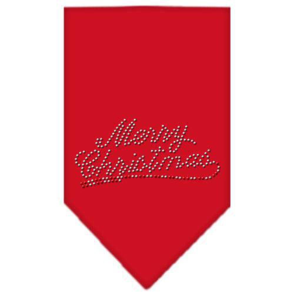 Mirage Pet Products Merry Christmas Rhinestone Bandana, Small, Purple