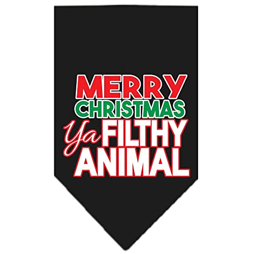 Mirage Pet Products 66-161 LGBR Ya Filthy Animal Screen Cocoa Print Bandana, Large