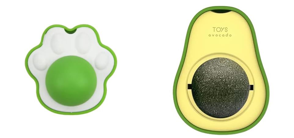 Urban Pet Gallery Silvervine, Gall Fruit Catnip Wall Toy, Rotatable, Cat Chew Toys, (Paw Shape) And Catnip Wall Toy, Rotatable, 