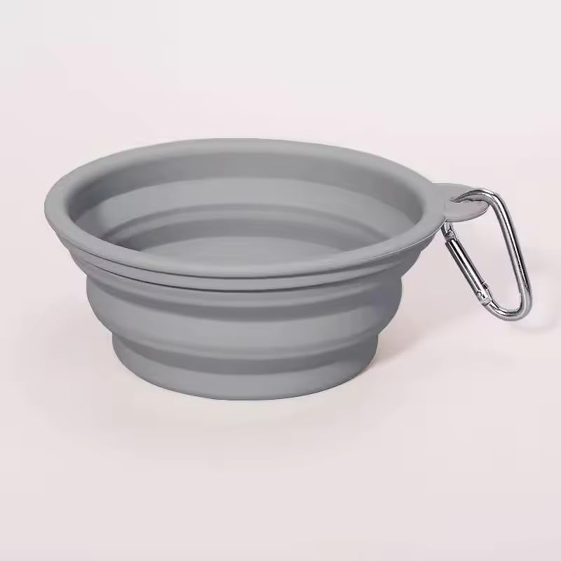 Gabanicreation Collapsible Dog Bowl For Travel  Portable Silicone Expandable Pet Water & Food Grade Feeding Bowl With Carabiner
