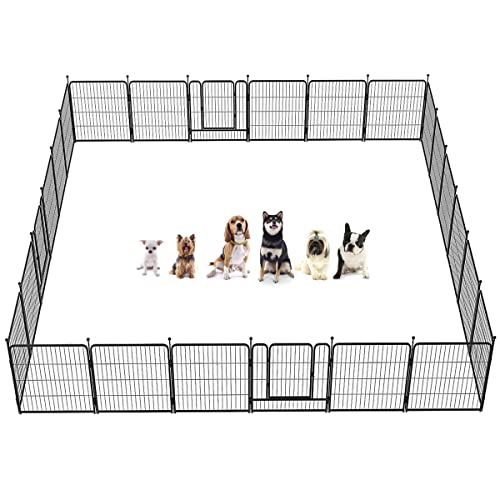 Fxw Rollick Dog Playpen, 32'' Height For Small/Medium Dogs, Designed For Camping, Yard, 24 Panels