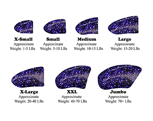 Purrdy Paws 40 Pack Soft Nail Caps For Dog Claws Violet Glitter Jumbo