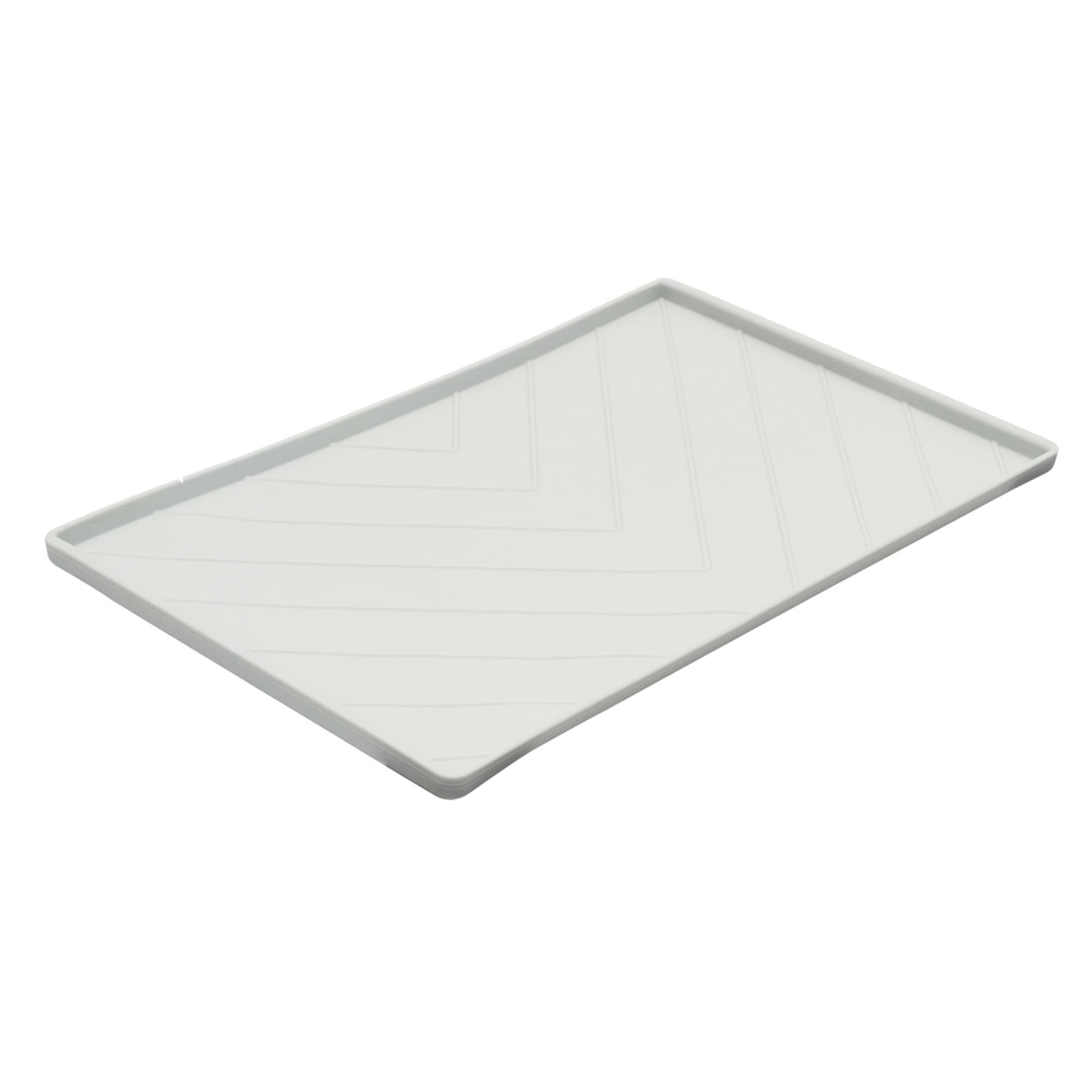 Messy Mutts Silicone Non-Slip Dog Bowl Mat with Raised Edge and Two Sides Reinforced with Metal Rods | Dog/Cat Bowl Mat with Spi