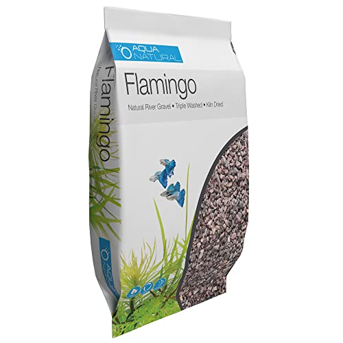 Aqua Natural Flamingo 10Lb Gravel Substrate For Aquascaping, Aquariums, Vivariums And Terrariums 4-6Mm, Rose Pink