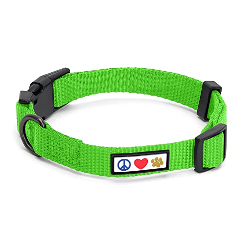 Pawtitas Dog Collar For Small Dogs Training Puppy Collar With Solid - S - Green