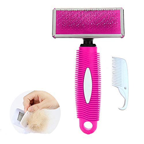 Western Era Pet Grooming Deshedder Brush For Long Short Hair, Pet Grooming Pin Comb Steel Needles For Dog And Cat (Medium)