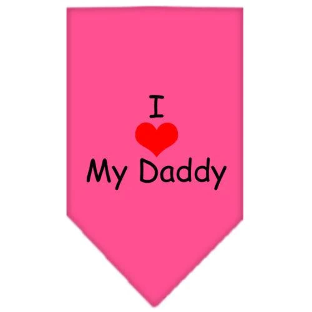 Mirage Pet Products I Heart My Daddy Screen Print Bandana for Pets, Large, Lime Green