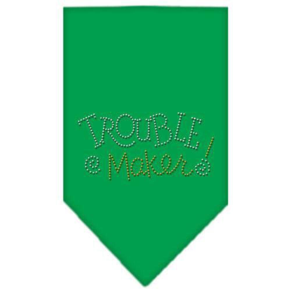 Mirage Pet Products Trouble Maker Rhinestone Bandana, Large, Cocoa