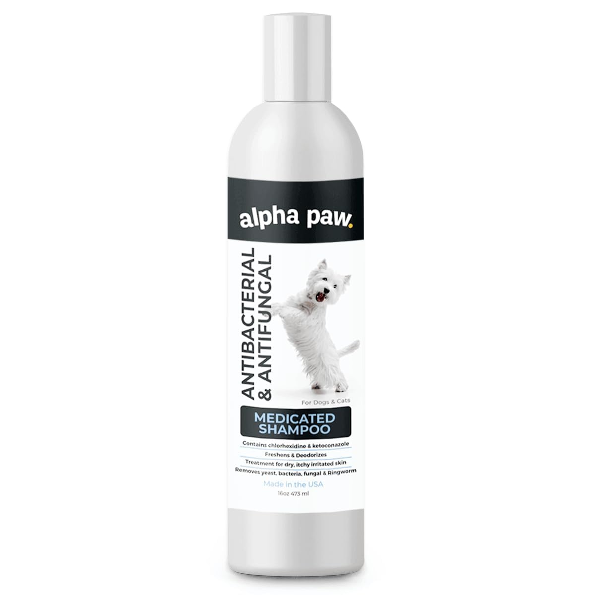 Smiling Paws Pet Medicated Shampoo For Dogs & Cats - Dog Shampoo For Smelly Dogs - Passionfruit Scent (16Oz)