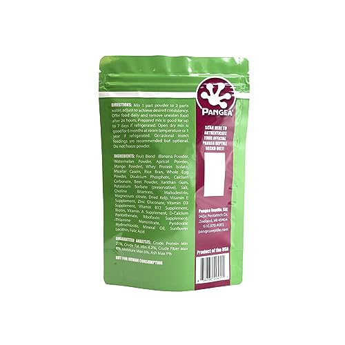 Pangea Complete Gecko Diet Fruit Mix Watermelon, 1 lb - Nutrient-Rich Food for Pet Geckos