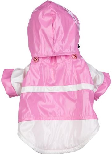 Twotone Pvc Waterproof Adjustable Pet Raincoat