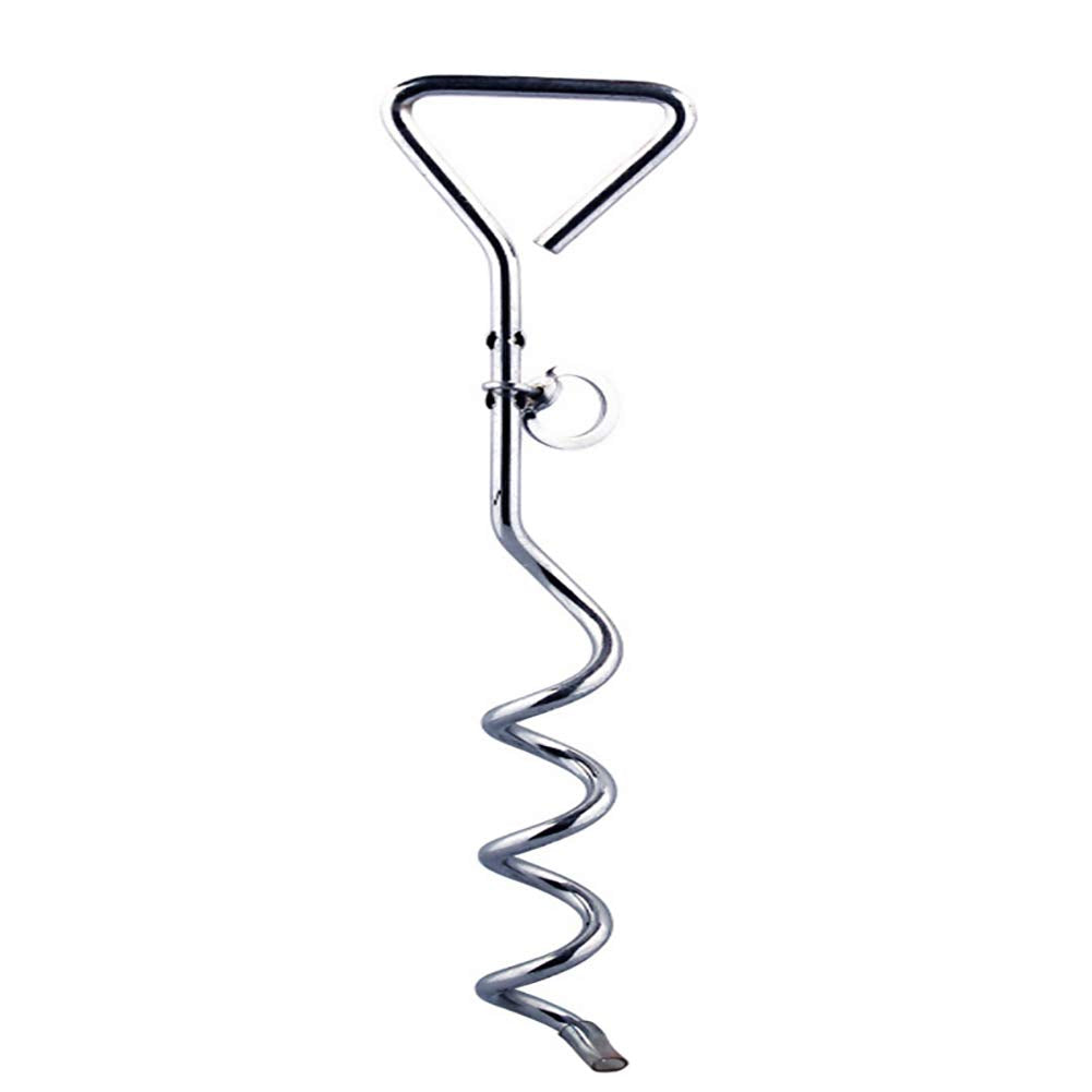 Darkyazi Dog Stake Tie Out Cable And Reflective Stake 16 Ft Outdoor, Yard And Camping, For Medium To Large Dogs Up To 125 Lbs (16Ft Cable, 18' Stake, Red)