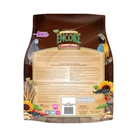 Brown's Encore Classic Natural Parrot Food - 4lb, Cotton, Model 540207