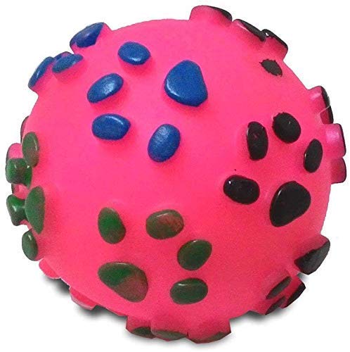 Psk Pet Mart Dog Pow Print Ball Squeeze Ball (Small)