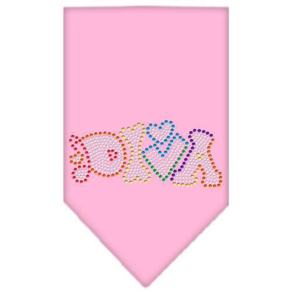 Mirage Pet Products 67-98 SMTQ Technicolor Diva Rhinestone Turquoise Print Bandana, Small