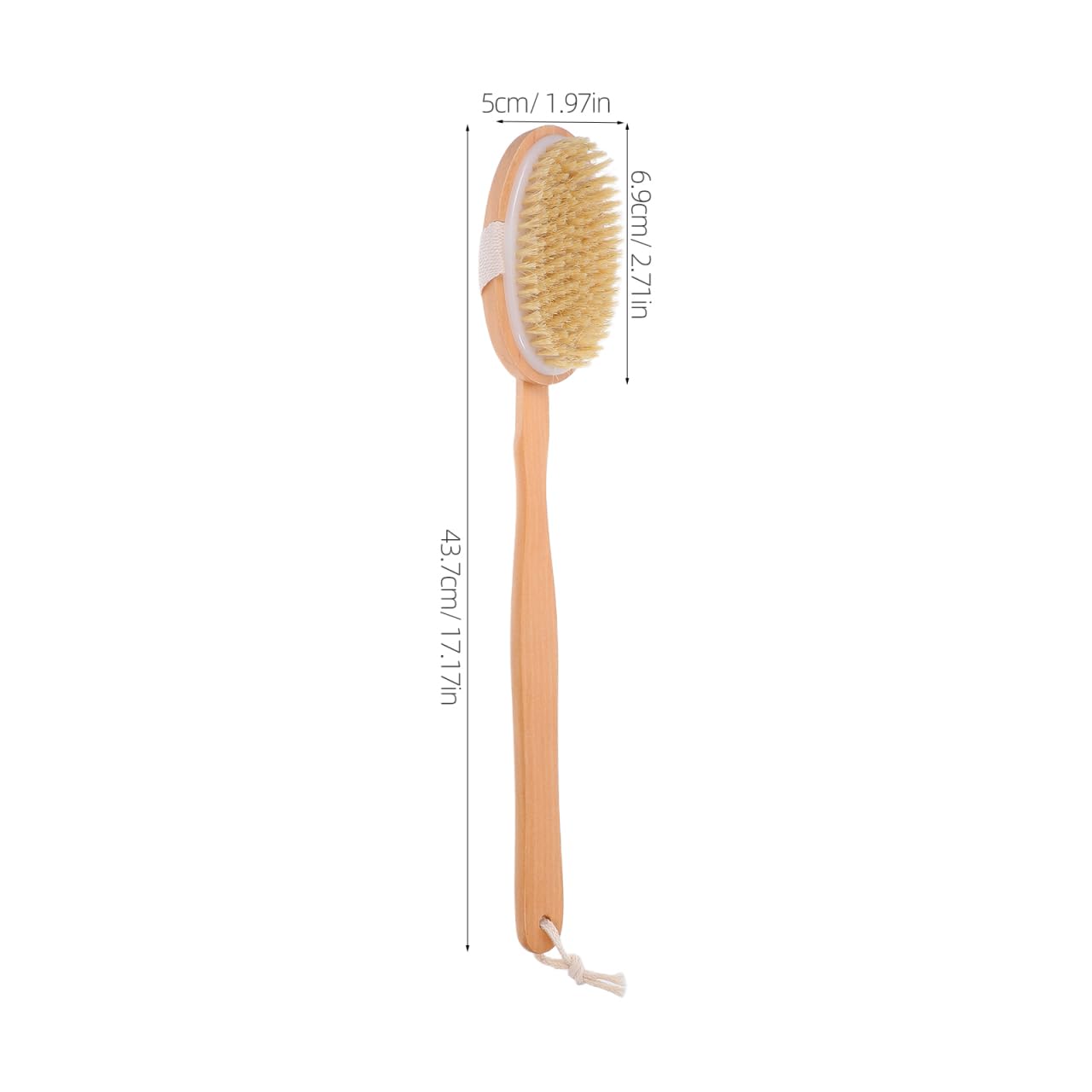 Ipetboom 2Pcs Back Scrubber For Shower Shower Brush With Soft Bristles, Long Handle Dry Body Scrubber Body Exfoliator For Wet Or