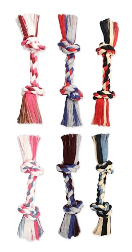 Mammoth Pet Products Flossy Chews Cottonblend Color Rope Bone, Medium, 12-Inch,MultiColored,20004V