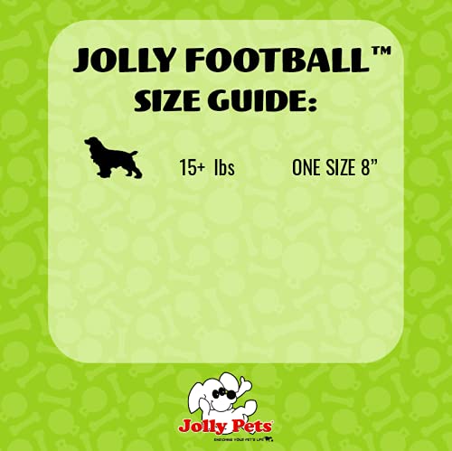 Jolly Pets Football Dog Toy, 8 Inches, Orange